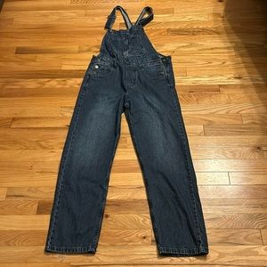 Free People Ziggy overalls, XS. Inky indigo (dark denim). Worn twice.